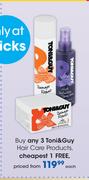 Toni & Guy Hair Care Products-Each