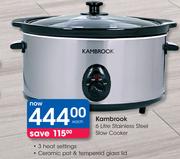 Kambrook Stainless Steel Slow Cooker-6Ltr Each
