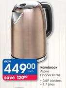 Kambrook Aspire Copper Kettle-1.7Ltr Each