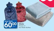 Clicks Throws Or Hot Water Bottles-Each