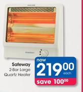 Safeway 2 Bar Large Quartz Heater-Each