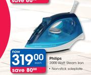 Philips 2000 Watt Steam Iron Non Stick Soleplate