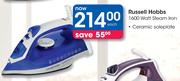 Russell Hobbs 1600 Watt Steam Iron Ceramic Soleplate-Each
