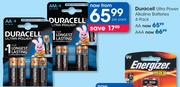 Duracell Ultra Power AA-4 Pack 