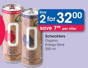 Scheckters Organic Energy Drink-2 x 250ml
