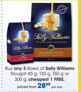 Sally Williams Nougat-45g, 120g, 150g Or 300g Per Box