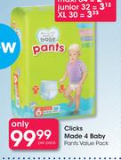 Clicks Made 4 Baby Pants Value Pack-Per Pack