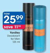 Yardley Deodorant For Men-125ml Each