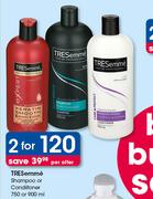 Tresemme Shampoo Or Conditioner-2 x 750 Or 900ml