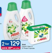 Ariel Liquid 2Ltr Or 21 Power Capsules-For 2