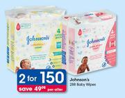 Johnson's 288 Baby Wipes-For 2