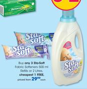 Sta Soft Fabric Softeners-500ml, Refills Or 2Ltr Each
