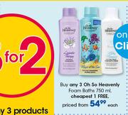 Oh So Heavenly Foam Baths-750ml Each