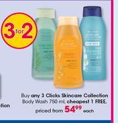 Clicks Skincare Collection Body Wash-750ml Each