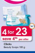 Clicks Beauty Soaps-4 x 100g