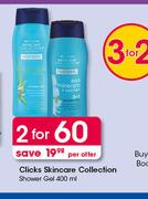 Clicks Skincare Collection Shower Gel-2 x 400ml