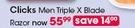 Clicks Men Triple X Blade Razor-Each