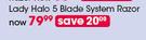Clicks Lady Halo 5 Blade System Razor-Each