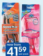 Super-Max Disposable Triple Blade Men's Ultimate With Confidence-Per Pack