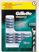 Gillette Mach 3 16 Pack Cartridges-Per Pack
