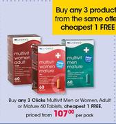 Clicks Multivit Men Or Women Adult Or Mature 60 Tablets-Per Pack
