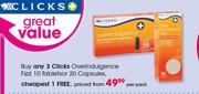 Clicks Overindulgence Fizzi 10 Tablets Or 20 Capsules-Per Pack