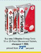 Bioplus Energy Tonic 10 Or 20 Pack Effervescent Tablets-Per Pack