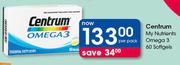 Centrum My Nutrients Omega 3 60 Softgels-Per Pack