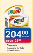 Centrum Complete For Kids A-Z 60 Tablets-Per Pack