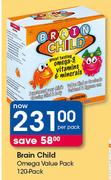 Brain Child Omega Value Pack 120 Pack-Per Pack