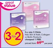 Clicks Hair, Skin & Nails, Collagen Or Biotin Products-Per Pack