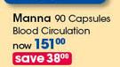 Manna 90 Capsules Blood Circulation-Per Pack