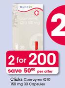 Clicks Coenzyme Q10 150 mg 30 Capsules-For 2