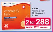 Clicks Vitamin C Fizzy 30 Effervescent Tablets-For 2