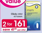 Clicks MSM 60 Tablets-For 2