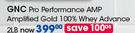 GNC Pro Performance AMP Amplified Gold 100% Whey Advance 2LB-Per Pack