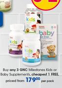 GNC Milestones Kids Or Body Supplements-Per Pack