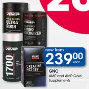 GNC AMP And AMP Gold Supplements-Each