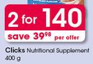 Clicks Nutritional Supplements-2X400g