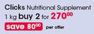 Clicks Nutritional Supplements-2X1Kg