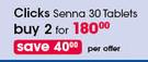 Clicks Senna 30 Tablets-For 2