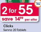 Clicks Senna 20 Tablets-For 2