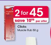 Clicks Muscle Rub-2 x 50g