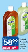 Dettol Antiseptic Liquid Regular-1Ltr Each