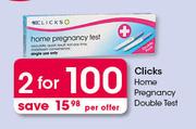 Clicks Home Pregnancy Double Test-For 2