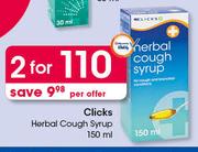 Clicks Herbal Cough Syrup-2 x 150ml
