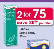 Clicks Saline Spray-2 x 30ml