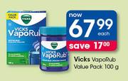 Vicks VapoRub Value Pack-100g Each