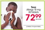 Texa Allergy 10 mg 30 Tablets-Per Pack
