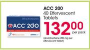 ACC 200 40 Effervescent Tablets-Per Pack